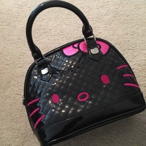 Black and Pink Hello Kitty Dome Purse